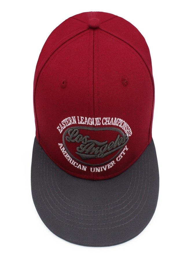 VRITRAZ Unisex Adjustable Polyester Plain Stylish Hip Hop Cap for Men and Women (16-17 Years) | Trendy Angeles Red Hat, Perfect for Everyday Wear, Sports, and Casual Outfits for All-Day Use - Image 5