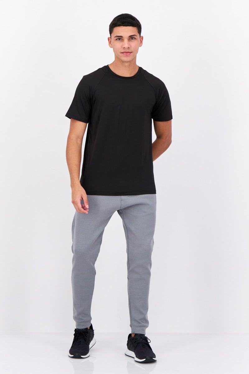 MOTION Men Sportswear Fit Short Sleeve Training T-Shirt, Black - Image 4