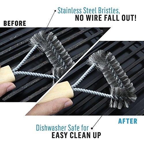 INFRAOVENS Air Fryer Grill Brush Stainless Steel Accessory Cleaner for Racks Compatible with Philips, Ninja Foodi, Chefman, Power Airfryer, Secura, Black Decker, GoWise, Emerald +More - 8 inch - Image 2