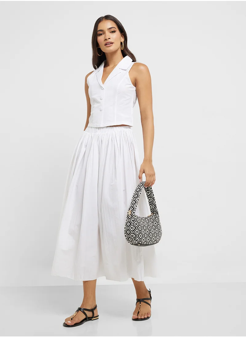 ايلا Halter Cut Vest & Pleated Skirt Set