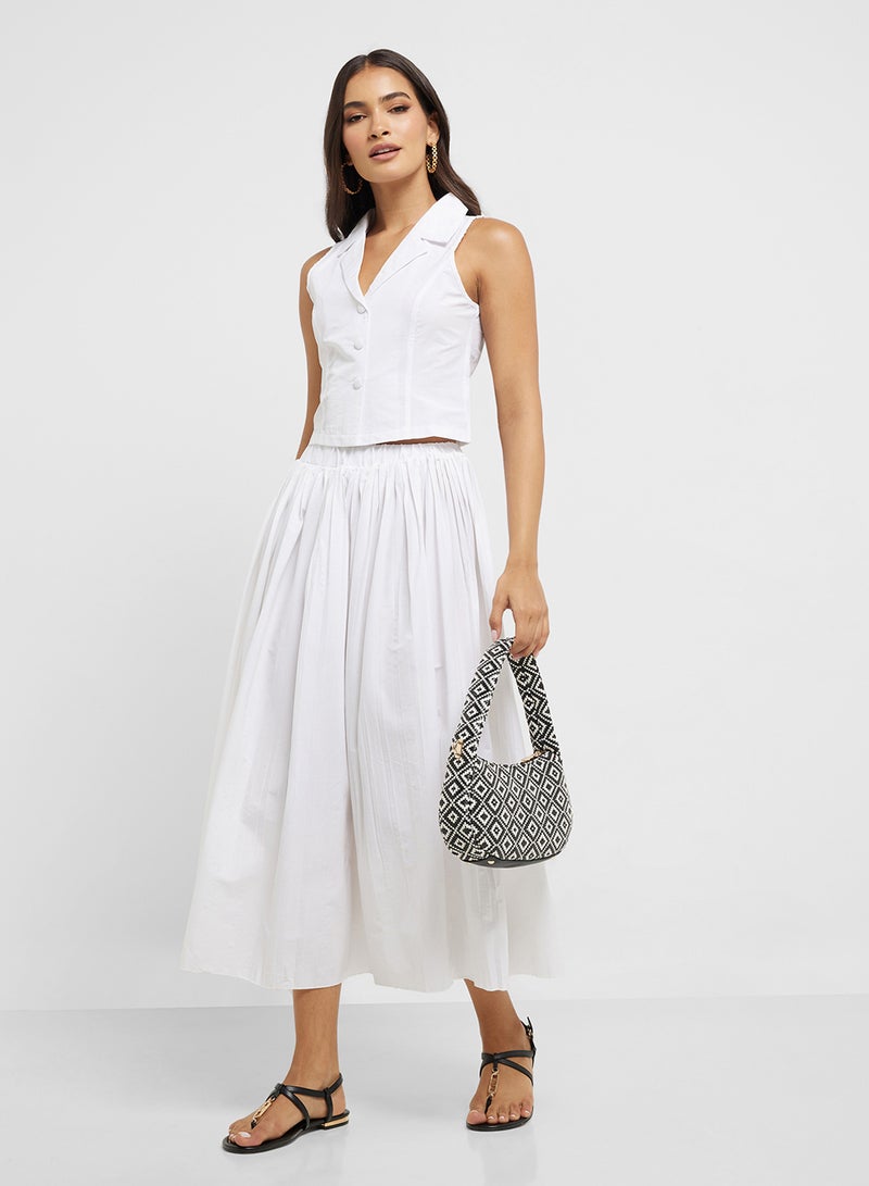 ELLA Halter Cut Vest & Pleated Skirt Set  - Image 1