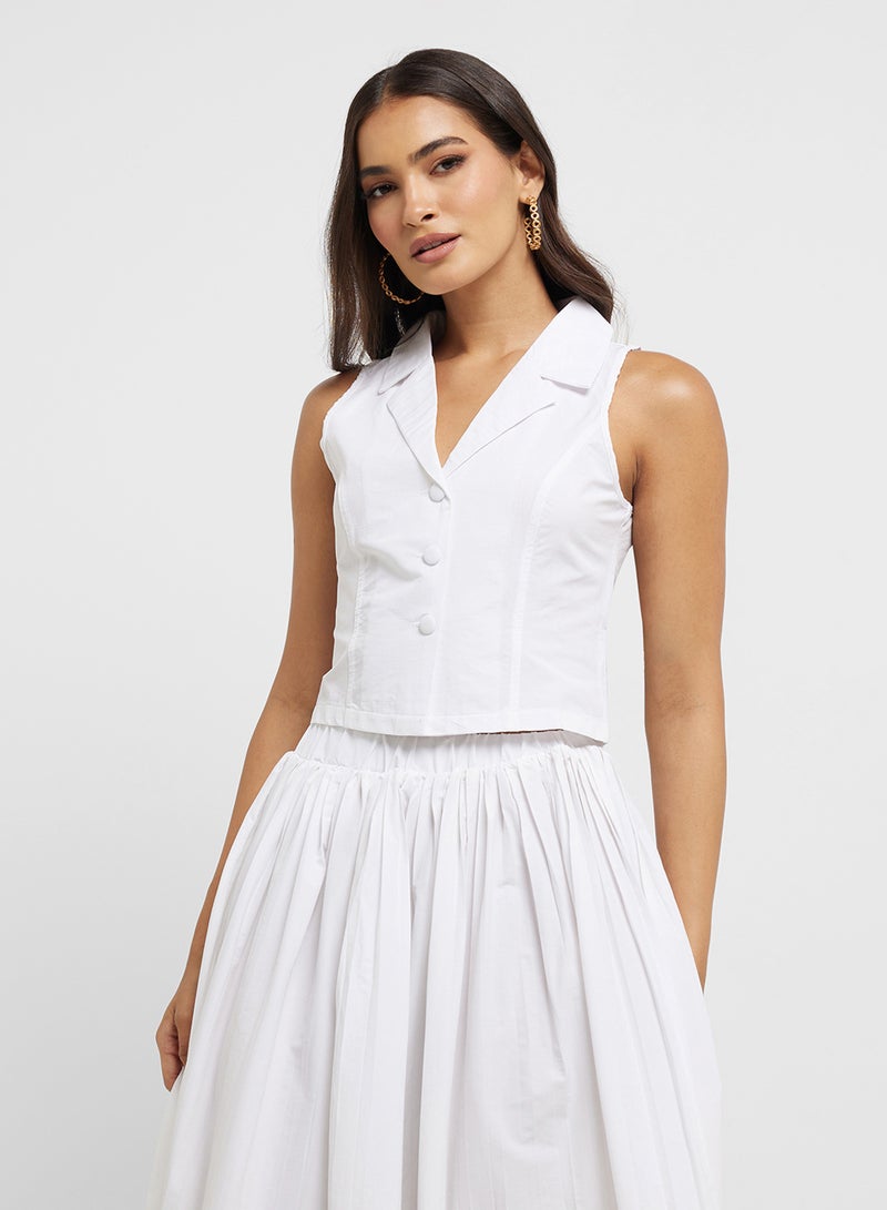 ELLA Halter Cut Vest & Pleated Skirt Set  - Image 3