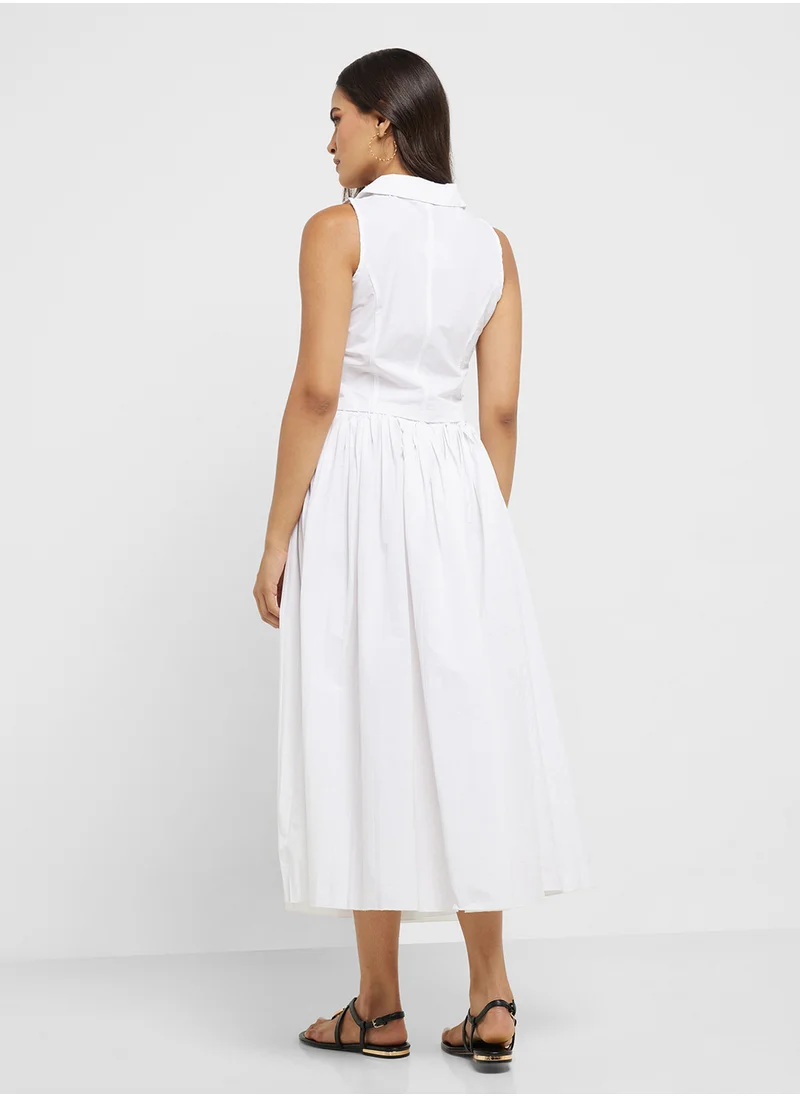 ايلا Halter Cut Vest & Pleated Skirt Set