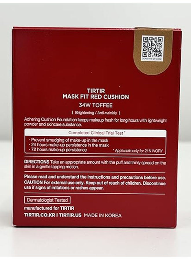 TIRTIR Mask Fit Red Cushion 34W Toffee  18G  - Image 4