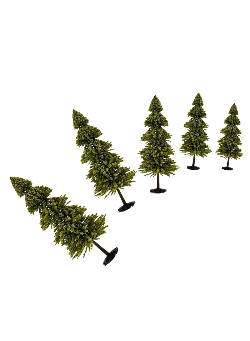 10pcs Mixed Size Green Scenery Landscape Model Trees, Miniature Pine and Cedar Trees for Train Scenery, Architecture, DIY Dioramas, and Decoration  - Image 3