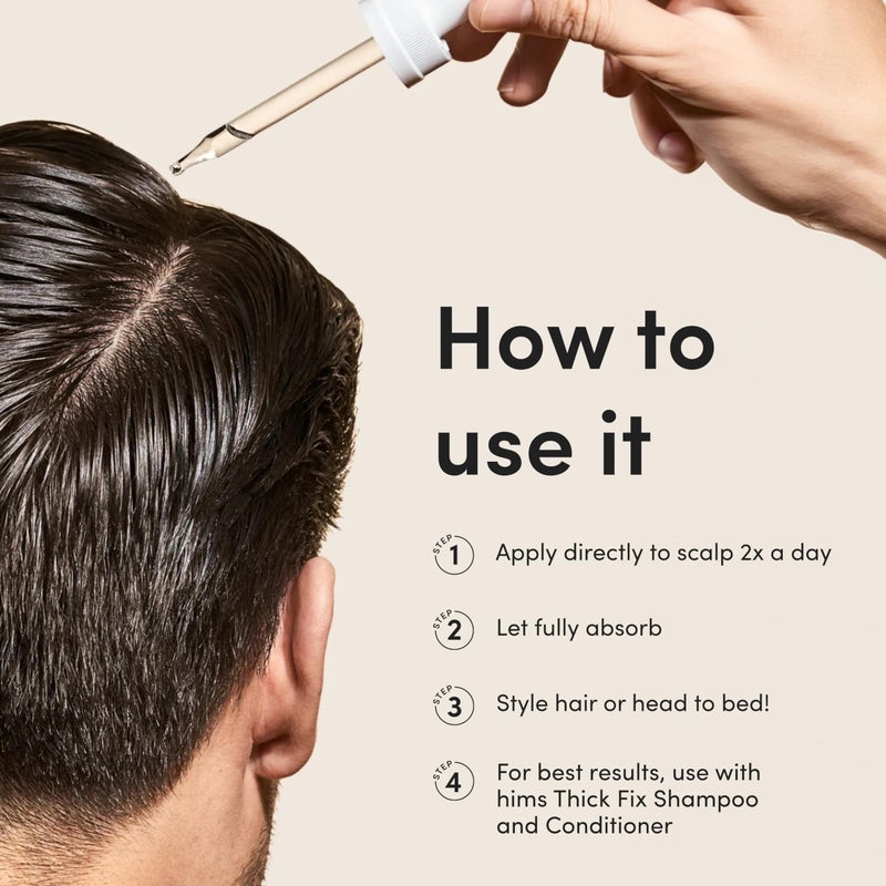 hims Hair Regrowth Treatment - Topical Minoxidil 5% Solution for Men - Extra Strength - Supports Thicker, Fuller Hair - Non-Greasy - Unscented, 2 Pack - Image 4