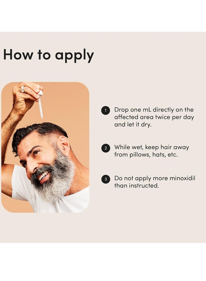 HIMS & HERS hims Extra Strength Hair Regrowth Treatment for Men with 5% Topical Minoxidil Solution for Hair Loss and Thinning Hair, Unscented, 2 Pack - Image 4