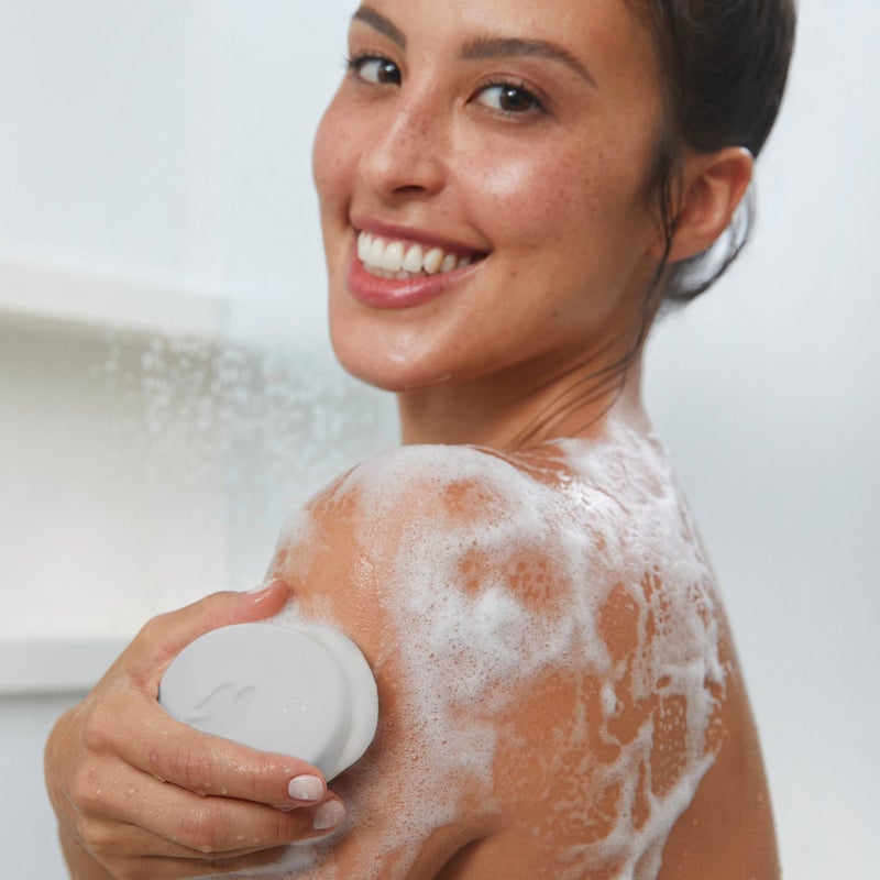 Dove Beauty Bar Soap 6 Bars Deep Exfoliating Charcoal Powder & Glycerin, for Softer, Smoother Skin, Scrubs Away Impurities 3.75 oz - Image 5