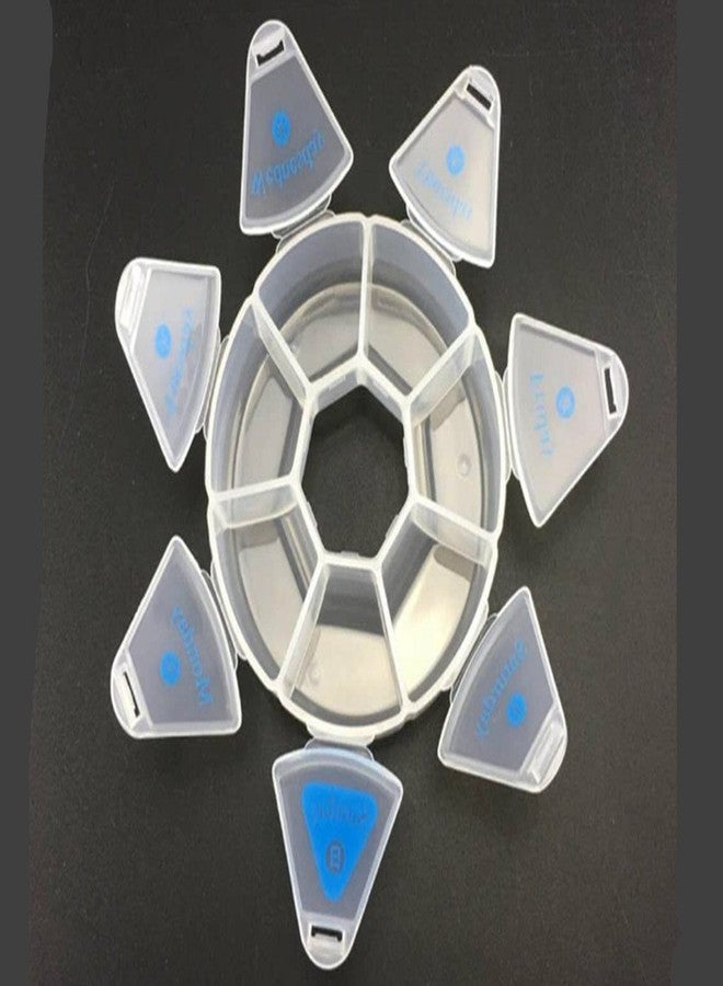 XJSXZC Round Shaped Clear Hard Plastic 7 Day Drug Organizer Pill Box - Image 4