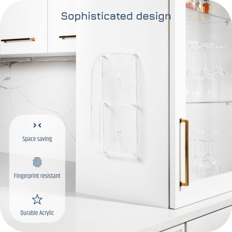 Manterio Wall Mount Plastic Bag Organizer | Durable Plastic Grocery Bag Saver | Smudge Proof, Fingerprint Resistant (Acrylic) - Image 4