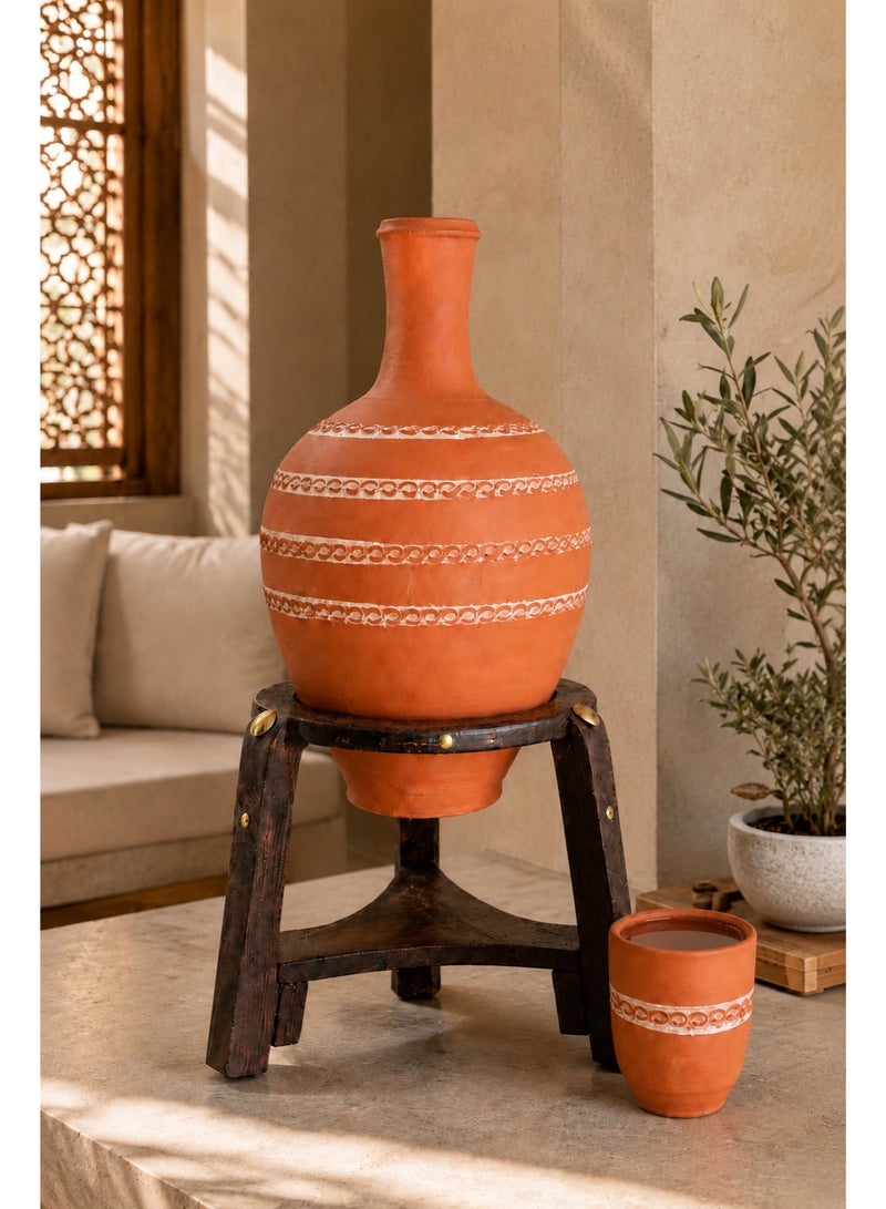 bilutih Turkish pottery water jug ​​adds a touch of authenticity and elegance to your home. - Image 2