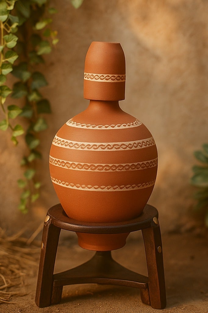bilutih Turkish pottery water jug ​​adds a touch of authenticity and elegance to your home. - Image 1
