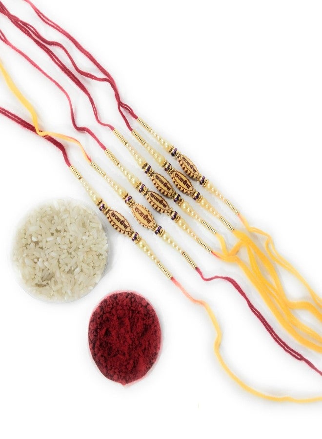 FOLA MOOLYAVAAN PRODUCTS Raja Bhaiya Rakhi For Brother Rakhi Bhaiya, Rakhi Gift For Brother Dora Rakhi (PACK OF (3) - Image 2