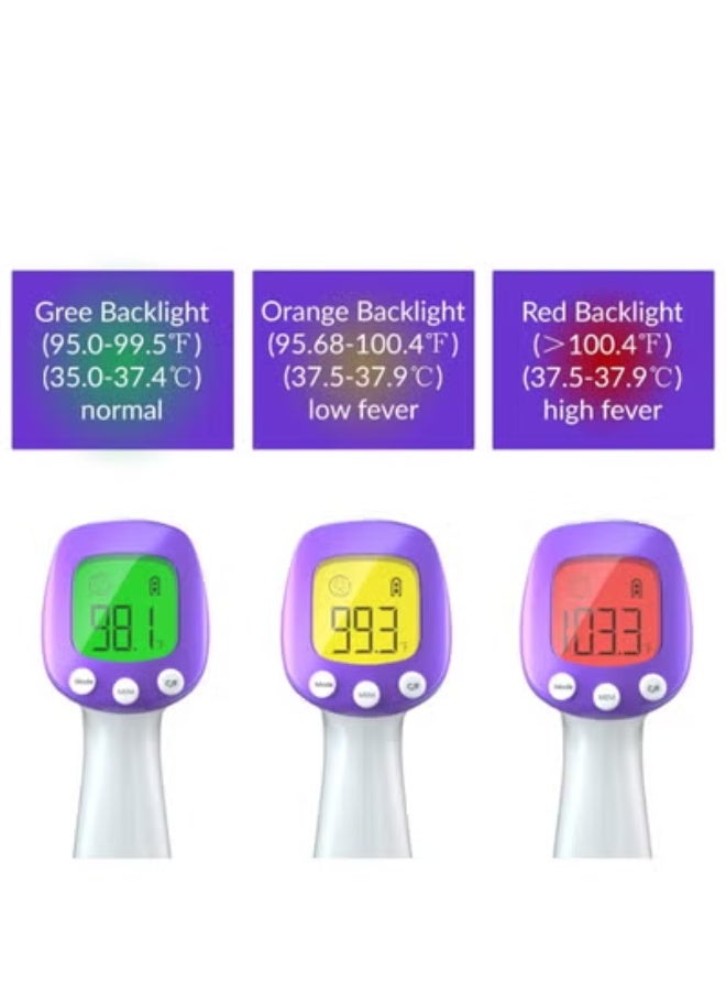 Non-Contact Infrared Forehead Thermometer – Digital Body Temperature Reader for Kids & Adults with Fast Accurate LCD Display, No-Touch Measurement - Image 1
