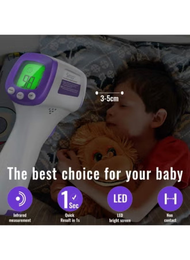 Non-Contact Infrared Forehead Thermometer – Digital Body Temperature Reader for Kids & Adults with Fast Accurate LCD Display, No-Touch Measurement - Image 3