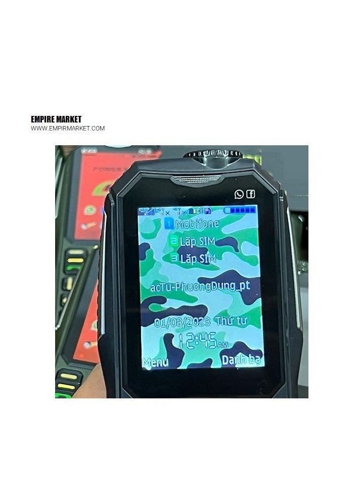 10,000mAh 4 SIM Card Phone Beyond the 3 in 1 Mobile Experience Equipped with LED Light and a Super Bright Flashlight.
