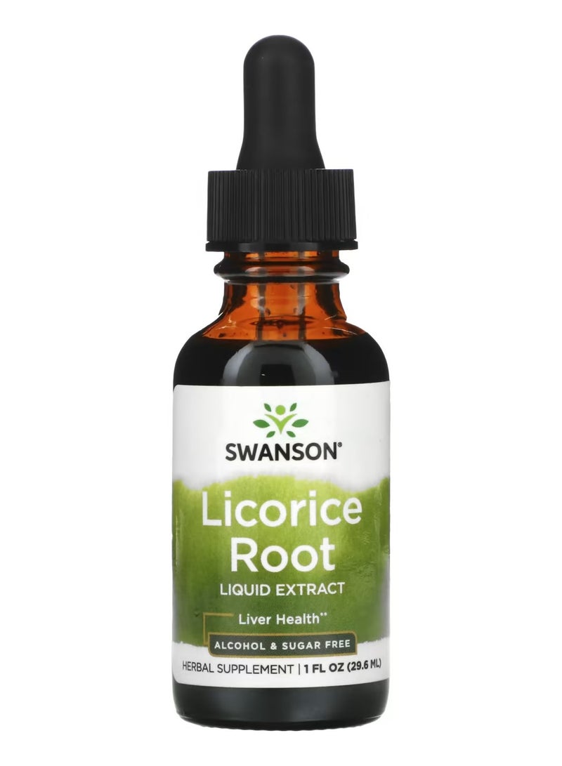 سوانسون Swanson, مستخلص سائل جذر عرق السوس، 1 أونصة سائلة (29.6 مل)