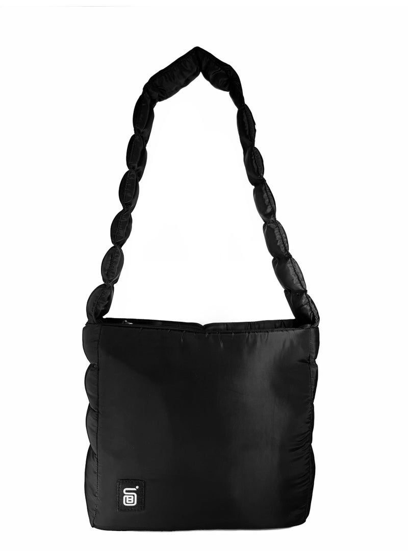 B.S COLLECTION Women Shoulder Bag Waterproof Casual Casual Capacity College Daypack Lightweight Black - Image 4