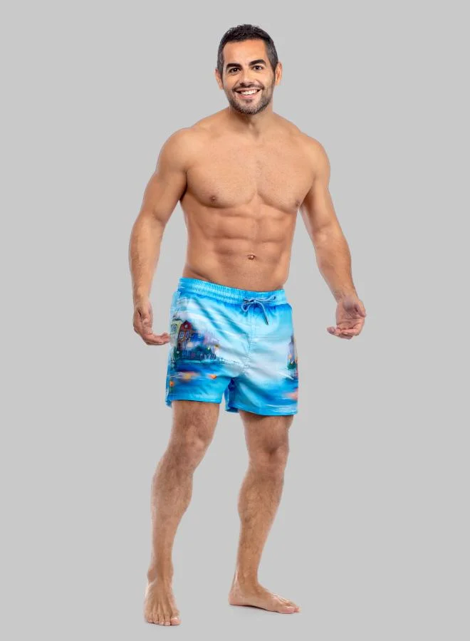 جاست نيتشر شورت سباحة رجالي بتصميم أوشن تاون