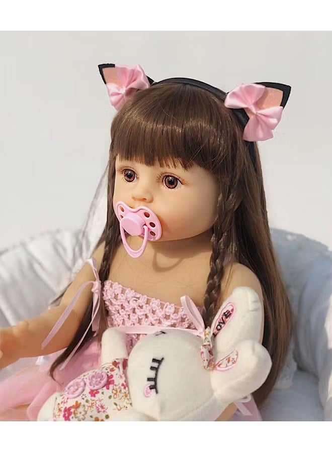 يلا جوي دمية أطفال تولد من جديد ، محاكاة لألعاب سيليكون كاملة ، دمية أطفال تولد من جديد 55 سم ، مناسبة لهدايا أعياد الميلاد للأطفال / ألعاب رياض الأطفال - Image 4