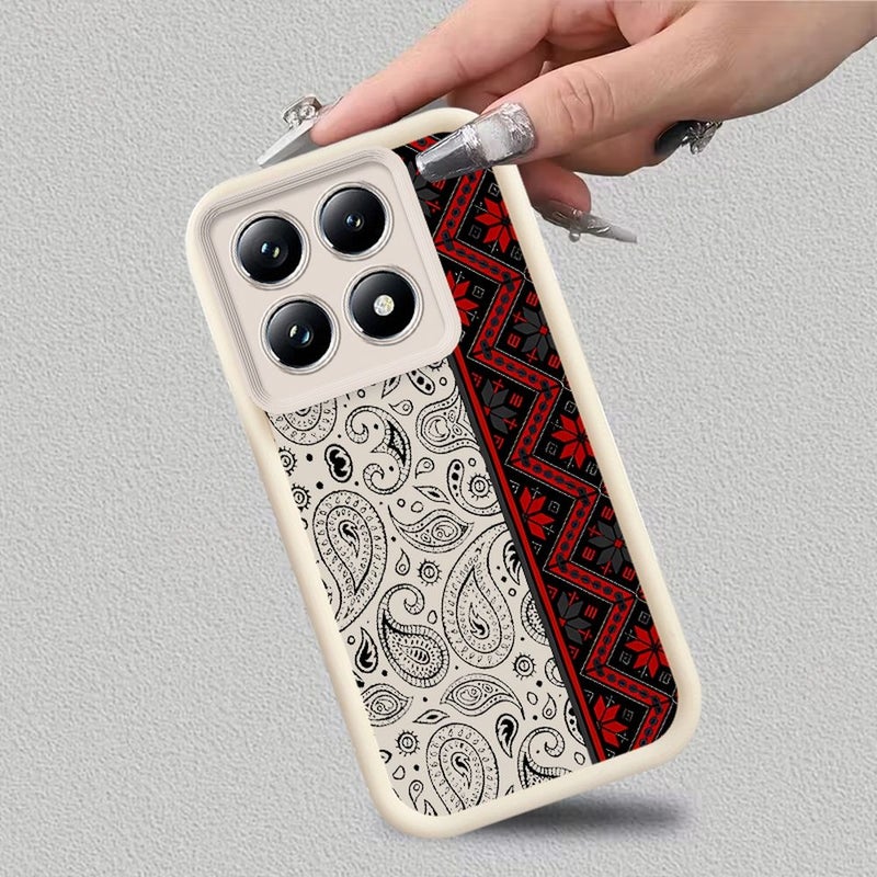 Ethnic Pattern Vintage Shockproof Anti Fouling Soft Phone Case White Compatible With Hot 50 Pro 4G - Image 2