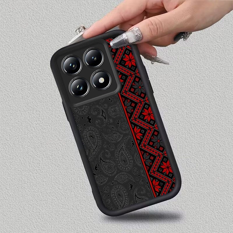 Ethnic Pattern Vintage Shockproof Anti Fouling Soft Phone Case White Compatible With Hot 50 Pro 4G - Image 3