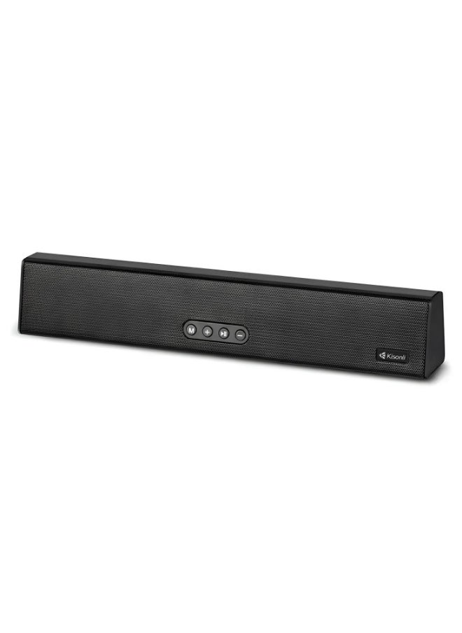 Kisonli Kisonli LED-805 10W Stereo Bluetooth Speaker with 1800mAh Battery, Up to 8 Hours of Playback - Supports AUX, USB, TF Card, and U Disk - Black  - Image 1
