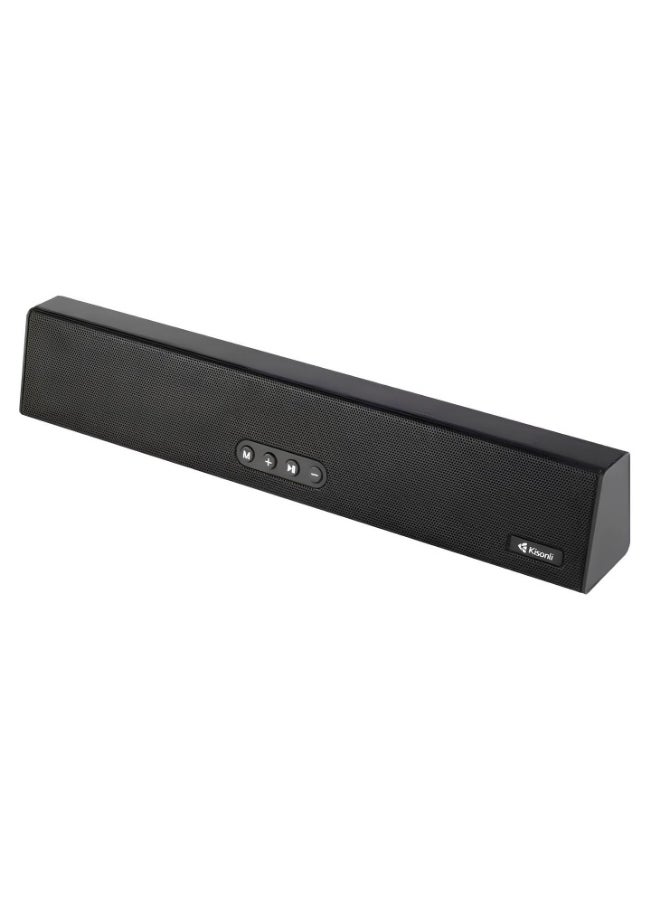 Kisonli Kisonli LED-805 10W Stereo Bluetooth Speaker with 1800mAh Battery, Up to 8 Hours of Playback - Supports AUX, USB, TF Card, and U Disk - Black  - Image 2