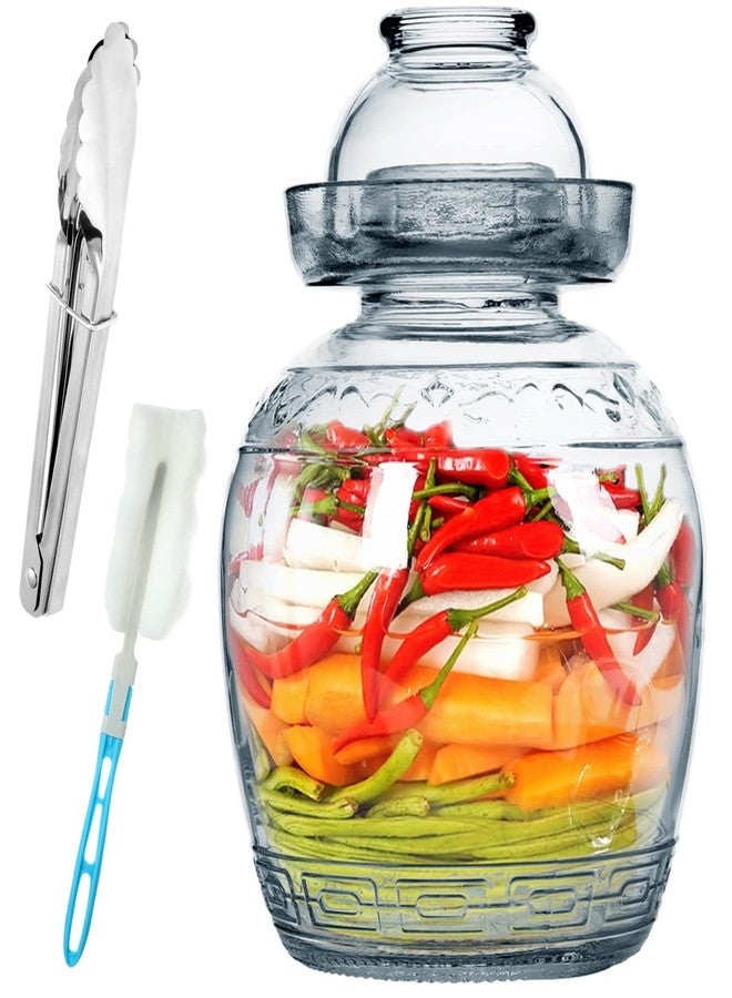 Anjetan 1.5L/2.5L/4.5L Glass Fermenting Jar, Large Capacity Sealed Pickle Jar, (C 4.5L/158oz) - Image 1