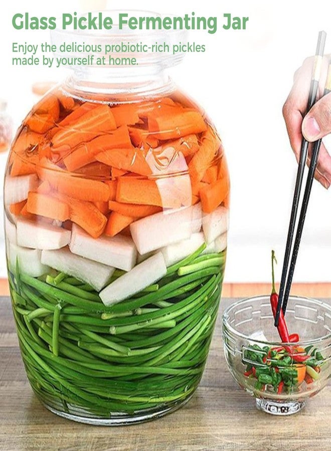 Anjetan 1.5L/2.5L/4.5L Glass Fermenting Jar, Large Capacity Sealed Pickle Jar, (C 4.5L/158oz) - Image 2