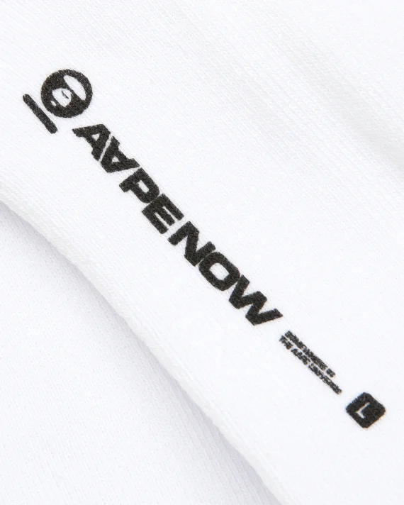 AAPE AAPENOW moonface logo socks