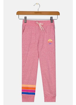 Kids Girl Brand Logo Pull On Jogger Pants, Pink