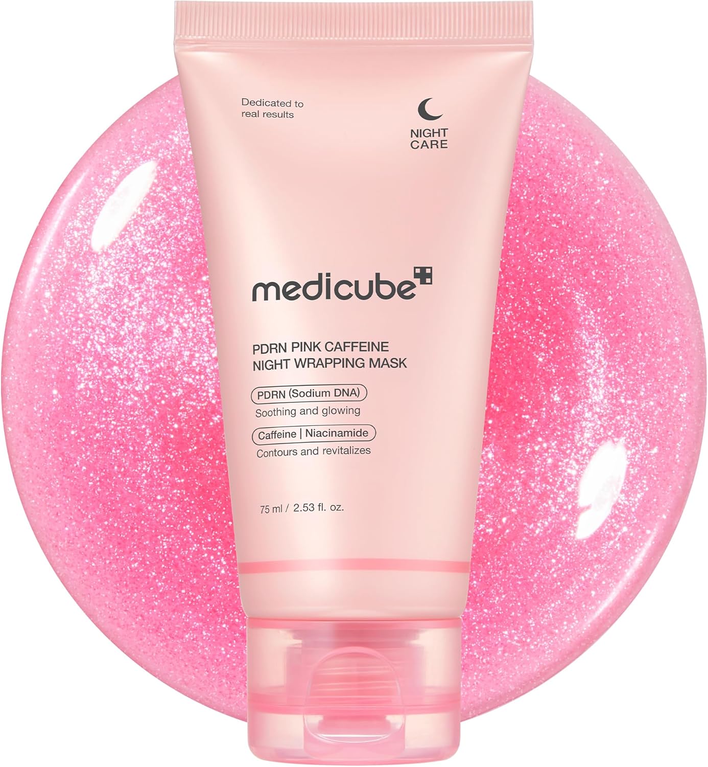 Medicube Pdrn Caffeine Overnight Wrapping Peel Off Mask Firming And Hydrating Sleeping Mask With Salmon Dna Collagen And Caffeine Depuffing Peel Off Facial Mask For Radiant Glass Skin Korean Skincare 75 ml