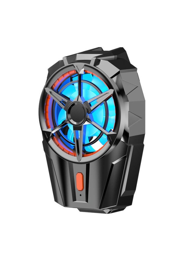 Air-cooled Mobile Phone Radiator Battery Hurricane Three-gear Adjustable Mute Wireless Cooling Radiator-Color:X52 Black - Image 5