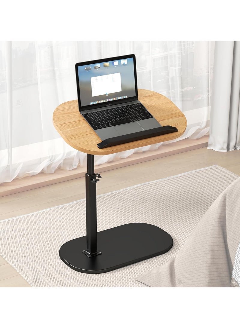 انسجام طاولة جانبية على شكل حرف C قابلة لتعديل الارتفاع، تدور بزاوية 360 درجة، وطاولة جانبية على شكل حرف C قابلة للفتح والإغلاق، وطاولات جانبية متحركة على شكل حرف C، وحامل كمبيوتر محمول على شكل حرف C، وطاولة قهوة لسرير الأريكة، وطاولة صينية تلفزيون صغيرة لغرفة المعيشة وغرفة النوم - Image 1