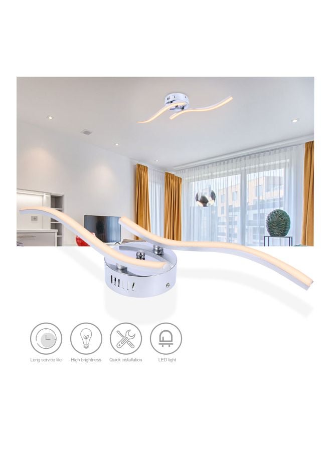 مصباح LED بتصميم مموج مكون من فرعين أبيض دافئ 35.5x5x15.5سم  - Image 3
