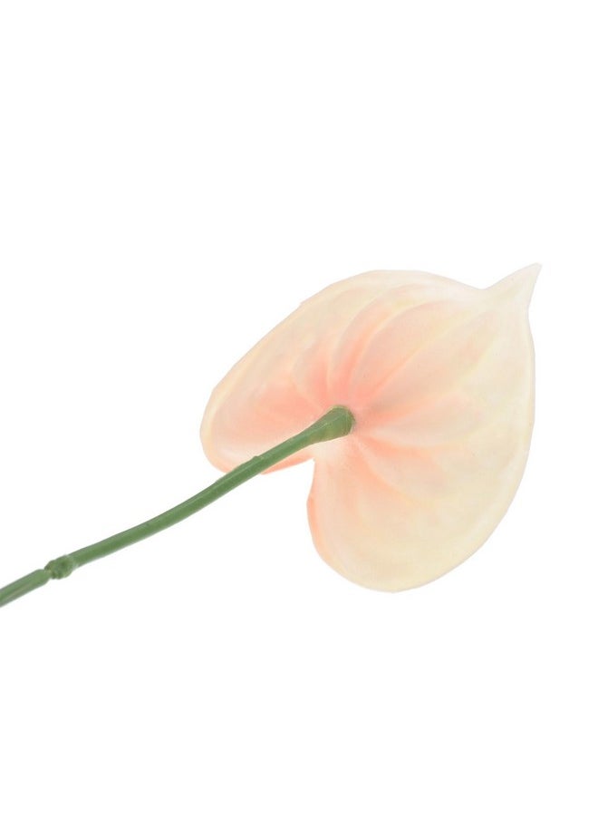 PATIKIL PATIKIL 13" Artificial Anthurium Lily Flowers, 3 Pack Permanent Flower Floral Arrangements Bouquet for Home Decor Bridal Wedding Festival Party, Light Orange  - Image 4