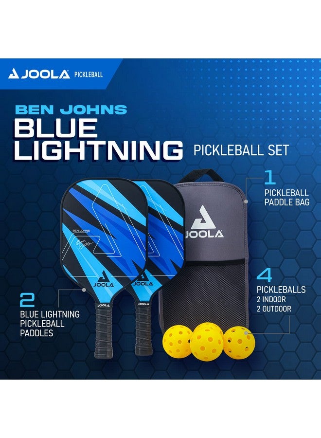 JOOLA JOOLA Ben Johns Pickleball Set - Made with Reinforced Fiberglass and Honeycomb Polypropylene - Includes 2 Paddles, 4 Balls, and JOOLA Pickleball Bag - Image 2