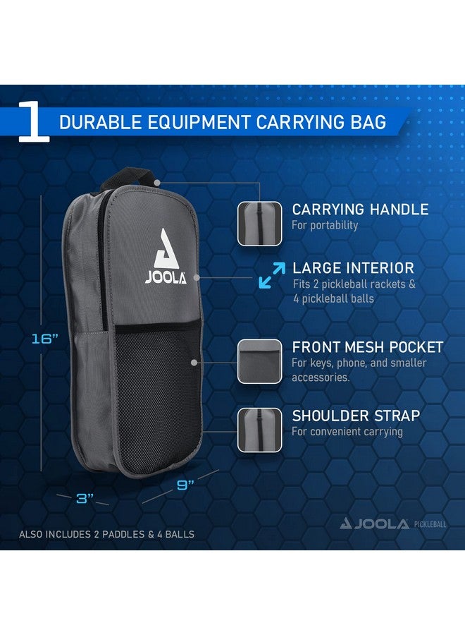 JOOLA JOOLA Ben Johns Pickleball Set - Made with Reinforced Fiberglass and Honeycomb Polypropylene - Includes 2 Paddles, 4 Balls, and JOOLA Pickleball Bag - Image 3