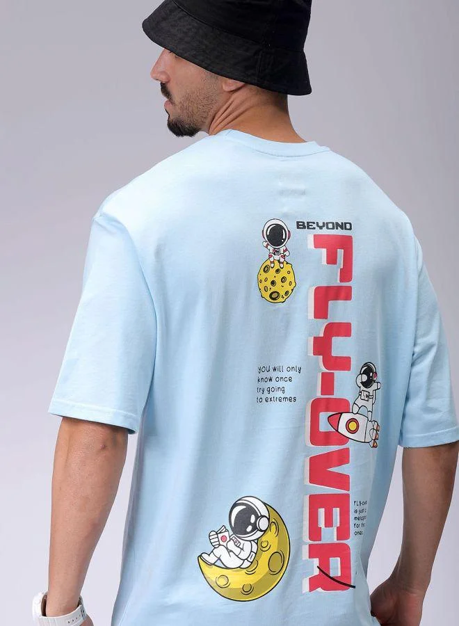 ذا انديان كراج كو Men Oversized Graphic Back Printed Round Neck Tshirt