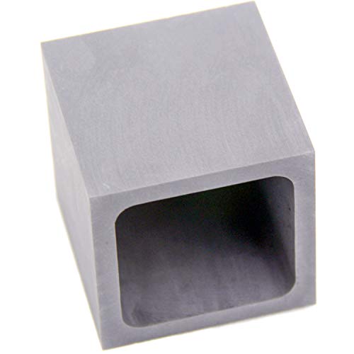 JIUDANI Graphite Ingot Mold, High Purity Refining Graphite, Melting Casting Mould for Gold Silver Aluminum Copper Brass Zinc Plumbum and Alloy Metals (1.97x1.97x1.97inch/1000gGold) - Image 3