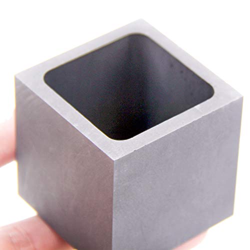 JIUDANI Graphite Ingot Mold, High Purity Refining Graphite, Melting Casting Mould for Gold Silver Aluminum Copper Brass Zinc Plumbum and Alloy Metals (1.97x1.97x1.97inch/1000gGold) - Image 4