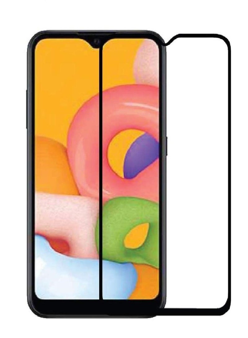 تيمبرد غلاس واقي شاشة بحواف سوداء من الزجاج المقوى 9D متوافق مع هاتف Samsung Galaxy A02 - Image 3