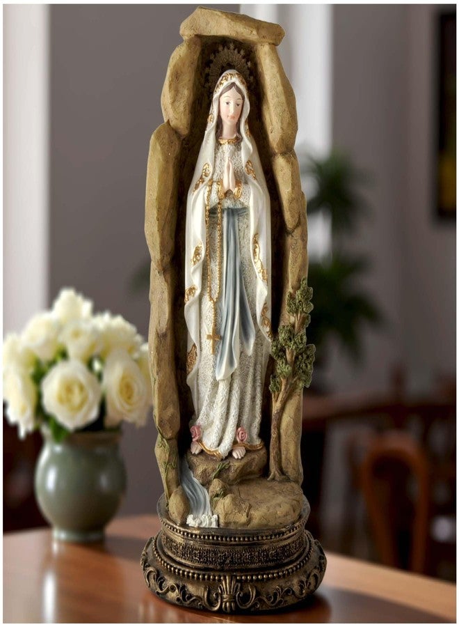 PlentifulHome Bleesed Virgin Mary Statue, Our Lady of Grace Garden Collection, Religious Statue, Holy Family, Memorial, Angel, Patron Saint, Garden Decor 12.5'' - Image 1