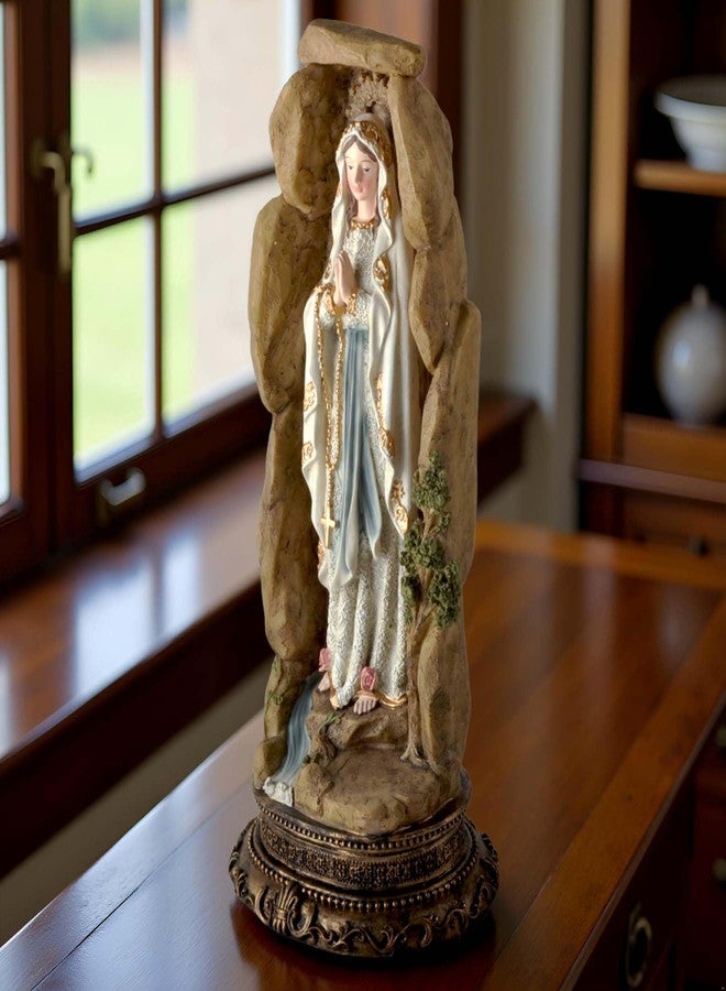 PlentifulHome Bleesed Virgin Mary Statue, Our Lady of Grace Garden Collection, Religious Statue, Holy Family, Memorial, Angel, Patron Saint, Garden Decor 12.5'' - Image 2