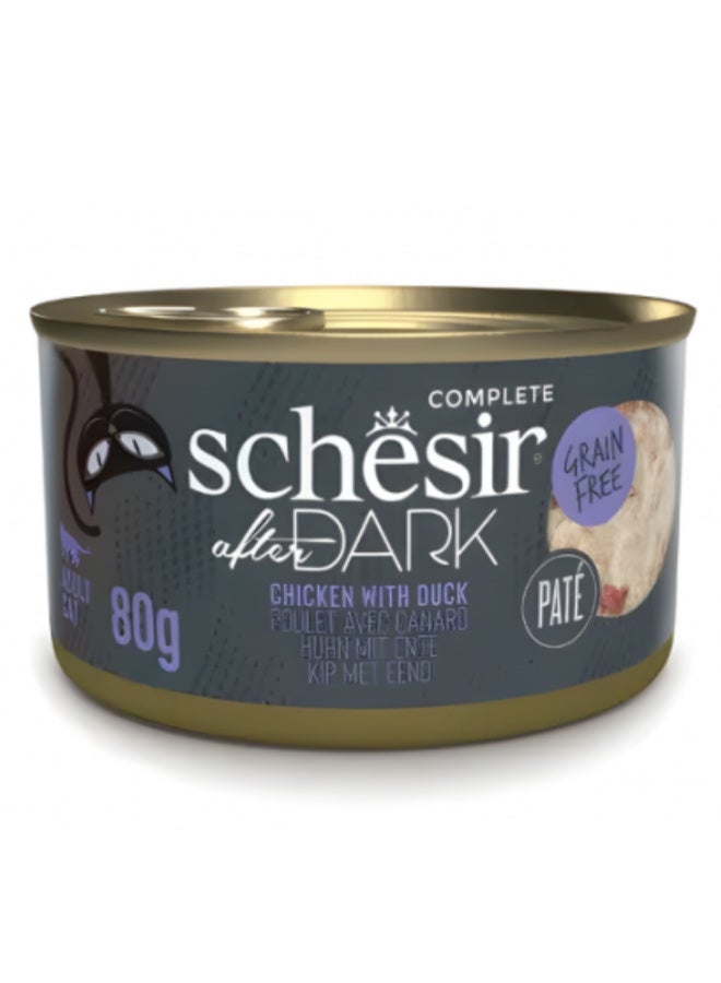Schesir After Dark Pate For Cat - Chicken With Duck 6x80g (6 Cans)