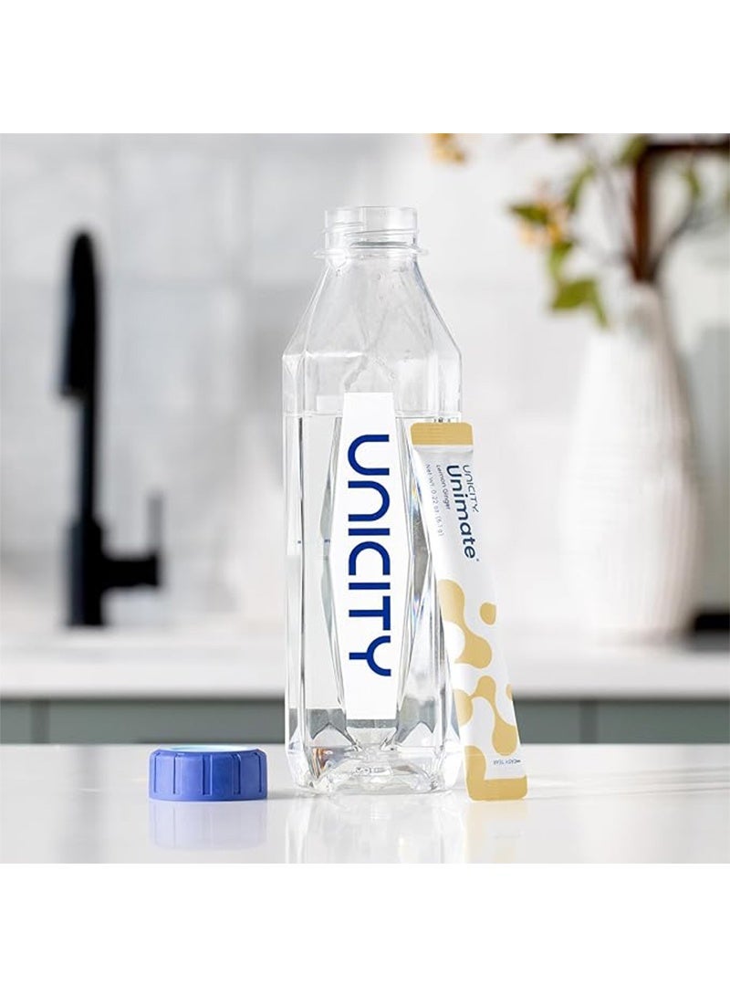 يونيسيتي حزمة عصا الزنجبيل الليمونية الطبيعية Unicity Unimate - تذوق رائع - مزيج مشروب يربا ماتي التركيزي للغاية (30 حزمة). المكملات الغذائية. بديل صحي للقهوة ومشروبات الطاقة (إمدادات لمدة 30 يوماً) - Image 2