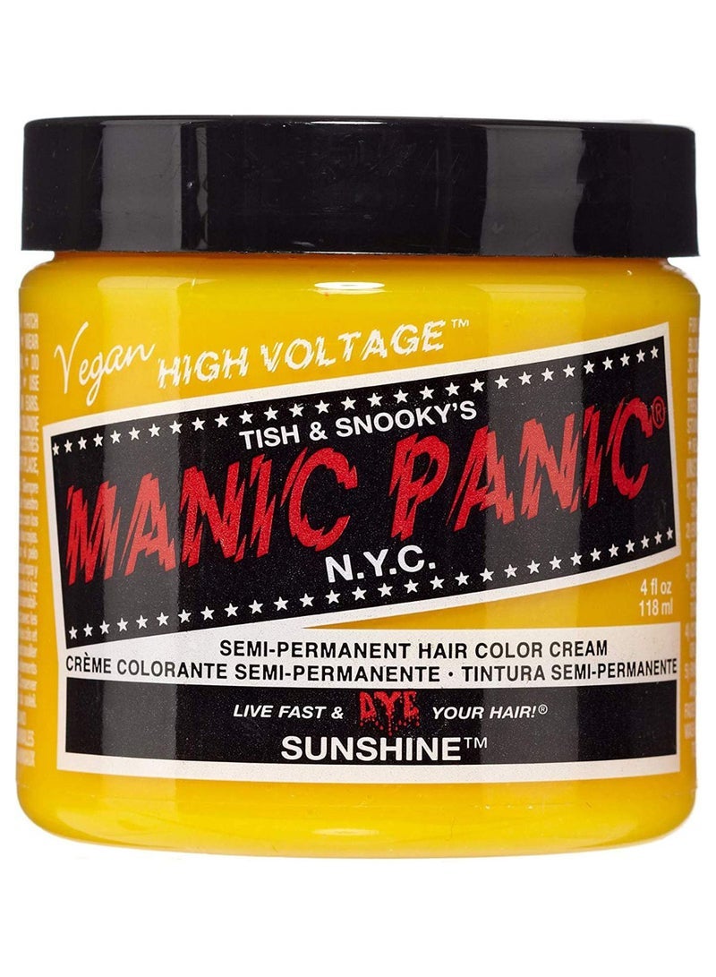 Manic Panic High Voltage Semi-Permanent Cream Hair Colour Sunshine 118ml