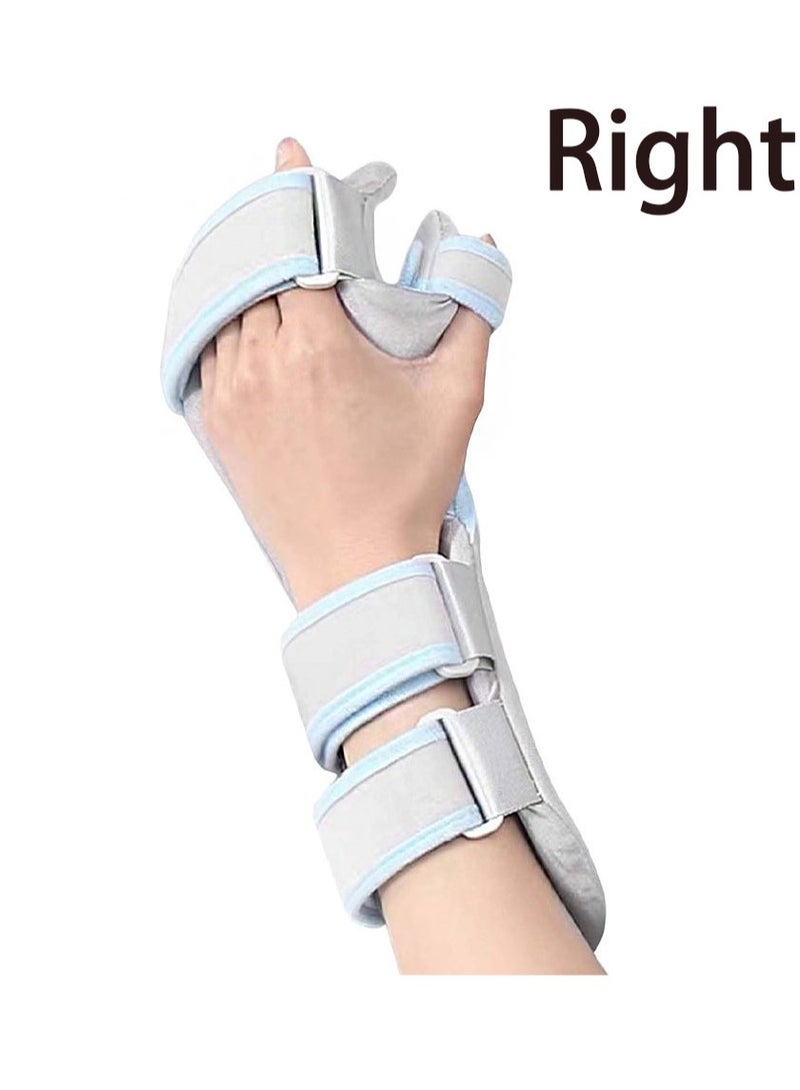 Apustim Wrist Support Adjustable Finger Splint Orthosis Rest Hand Splint Night Wrist Splint Support Immobilizer For Wrist Sprain Arthritis Tendonitis Pain Relief （Right） - Image 1