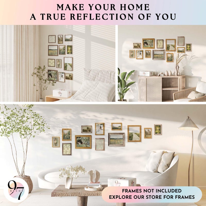 97 Decor Vintage Wall Art Prints - Vintage Prints for Wall Decor, Countryside Landscape Painting Spring Pictures, Farmhouse Poster French Country Gallery Wall Art (8x10 Unframed) - Image 4